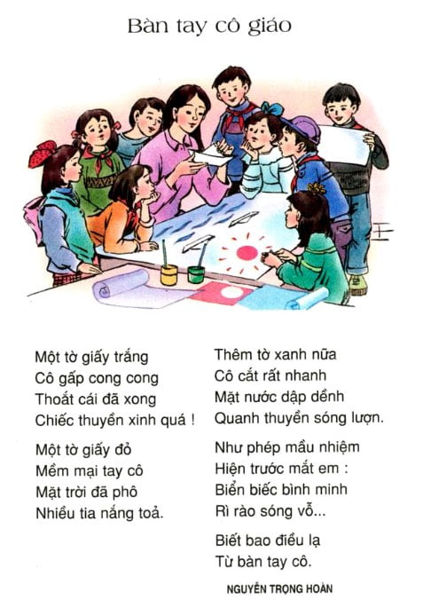 Hình ảnh Bài thơ Bàn tay cô giáo (Nguyễn Trọng Hoàn)
