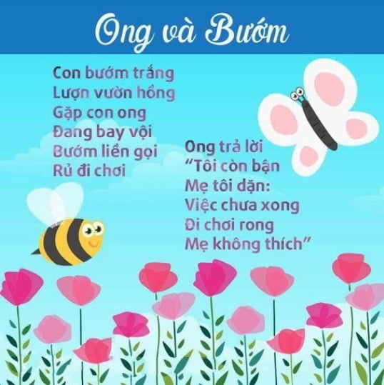 Hình ảnh Bài thơ ong và bướm