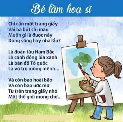 Bé làm họa sĩ | Bài thơ Bé làm họa sĩ (Nguyễn Lãm Thắng)