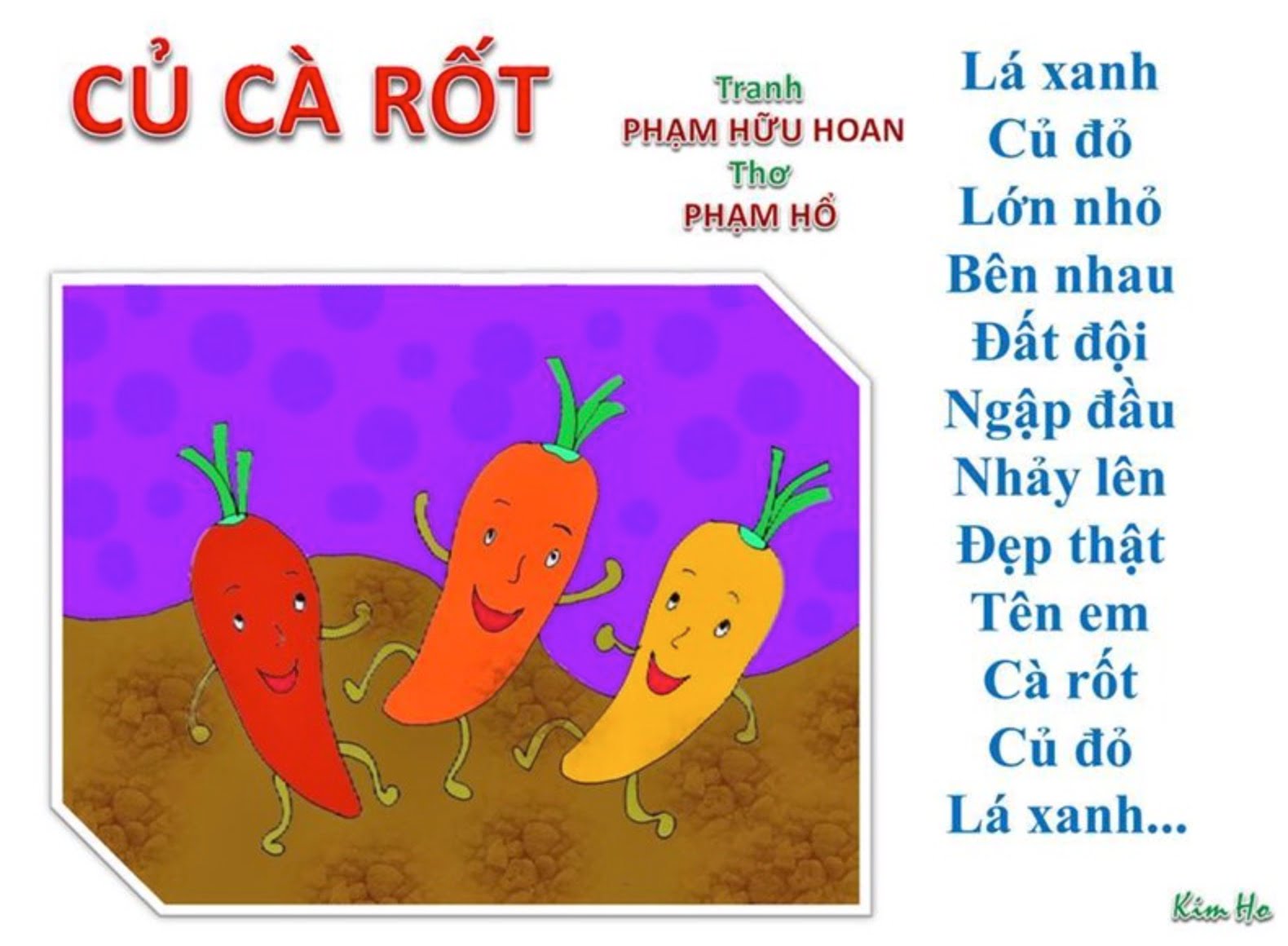 Củ cà-rốt | Bài thơ Củ cà-rốt (Phạm Hổ)