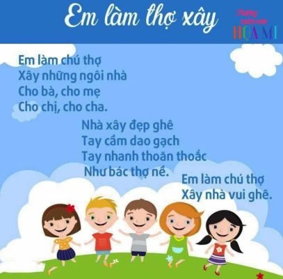 Bài thơ Em làm chú thợ xây