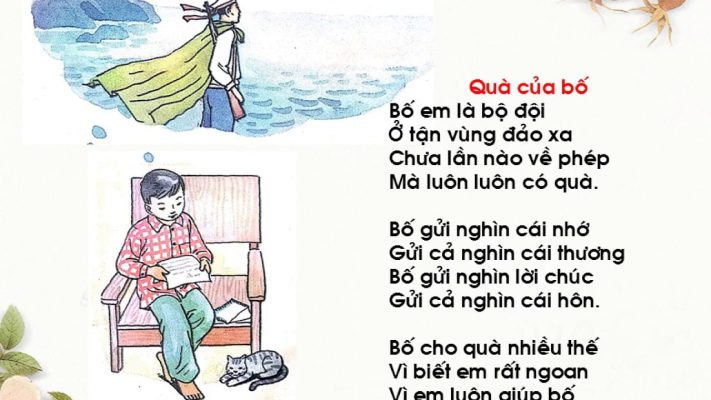 Hình ảnh Bài thơ Quà Của Bố