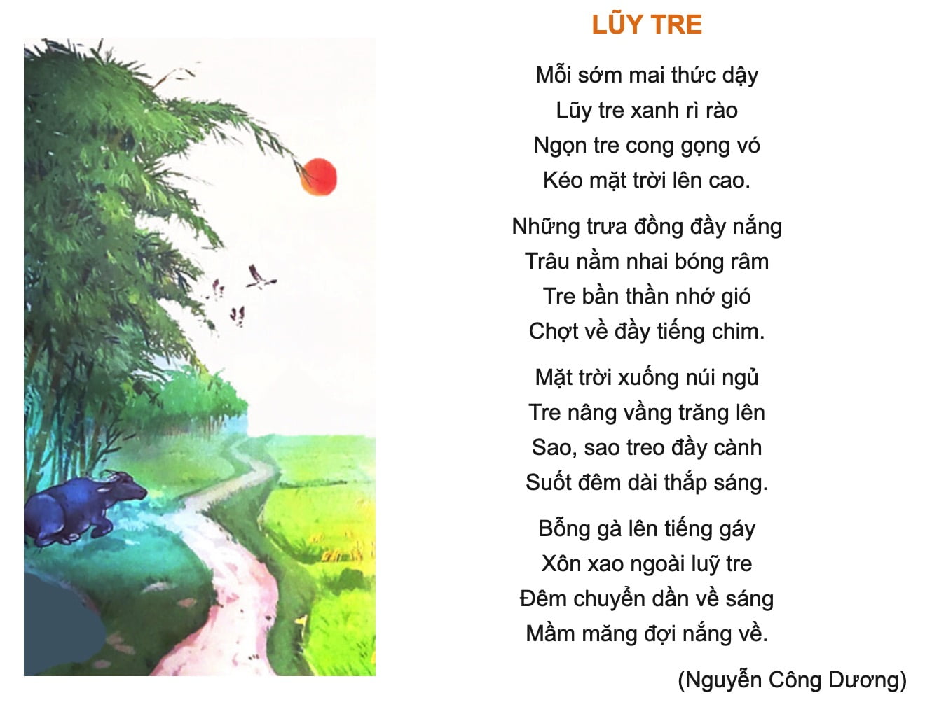 Lũy tre | Bài thơ Lũy tre