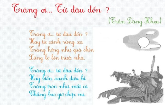 Trăng ơi từ đâu đến | Bài thơ Trăng ơi từ đâu đến (Trần Đăng Khoa)