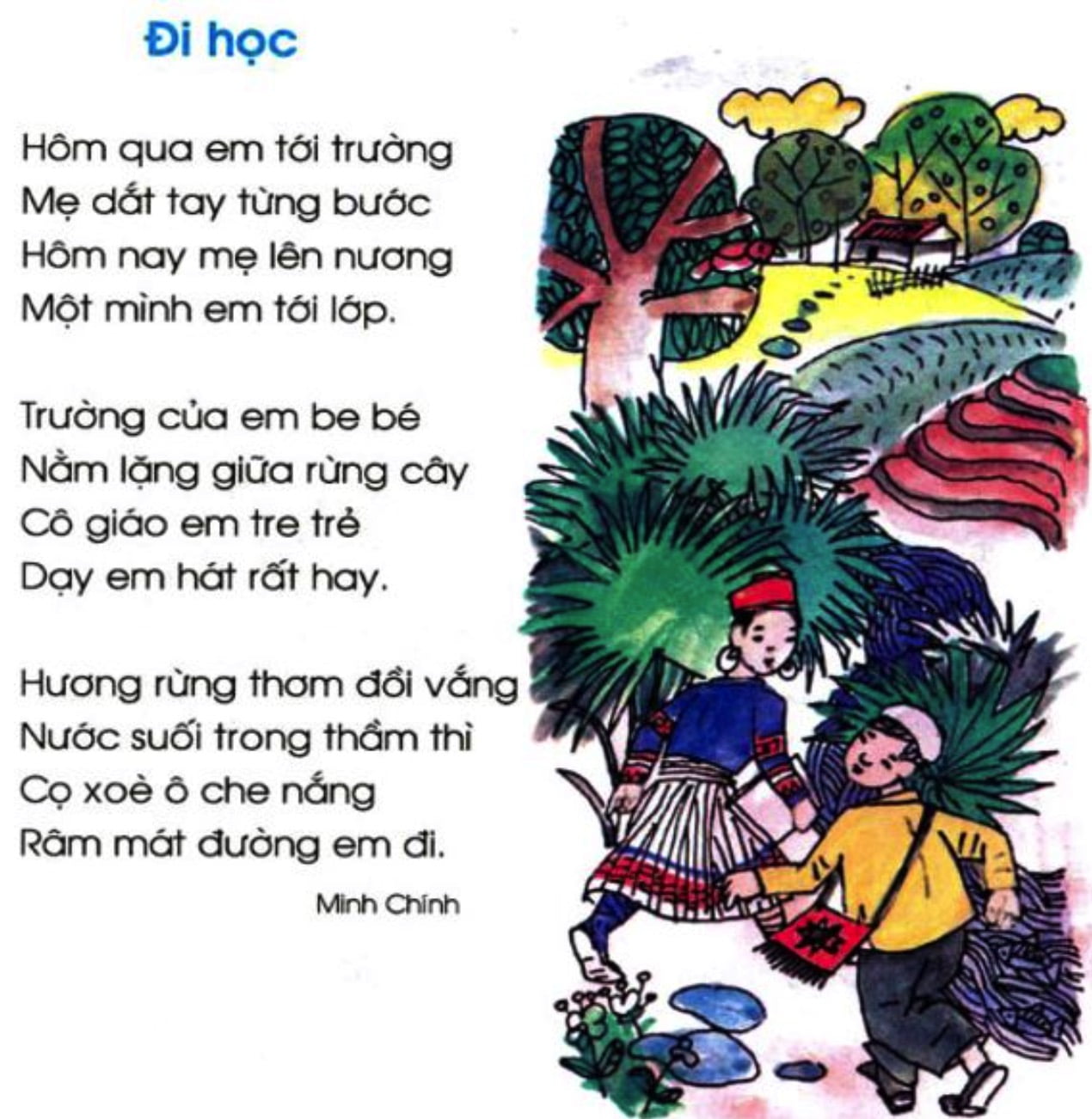 Đi học | Bài thơ Đi học (Hoàng Minh Chính)